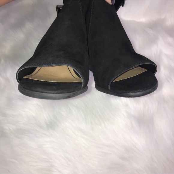 Vionic Black Blakeley Peep Toe Shootie Sz 6 - Picture 8 of 8
